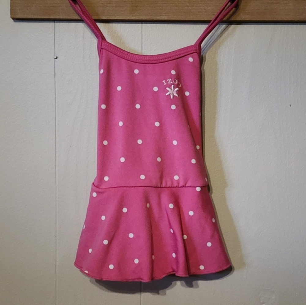 Pink and White Polka Dot Swimsuit‎ 12 Month Izod